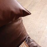 Le Bambole Bed In Buffalo Leather By Mario Bellini For B&B Italia, 1970s