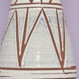 Vintage large white geometric west germany vase scheurich