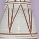 Vintage large white geometric west germany vase scheurich