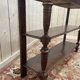 Desserte - Console en chêne massif Napoléon III marbre gris veiné