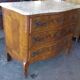 Chest of drawers inlaid on marble Louis XV style