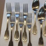 Silver metal housewife 6 spoons, 6 forks