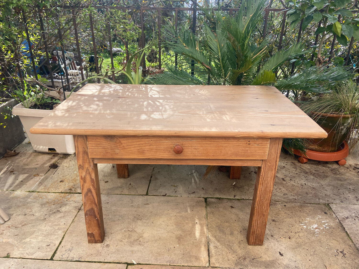 Vintage pine farmhouse coffee table