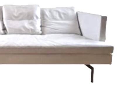 Leather sofa, Stricto Sensu leather designer sofa by Didier Gomez for Ligne Roset.