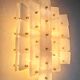 Frosted Ice glass panel wall scone lamp vintage 1960s