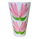 Vase Robert Picault flower motif Vallauris