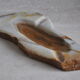 Vintage brutalist ashtray in natural onyx