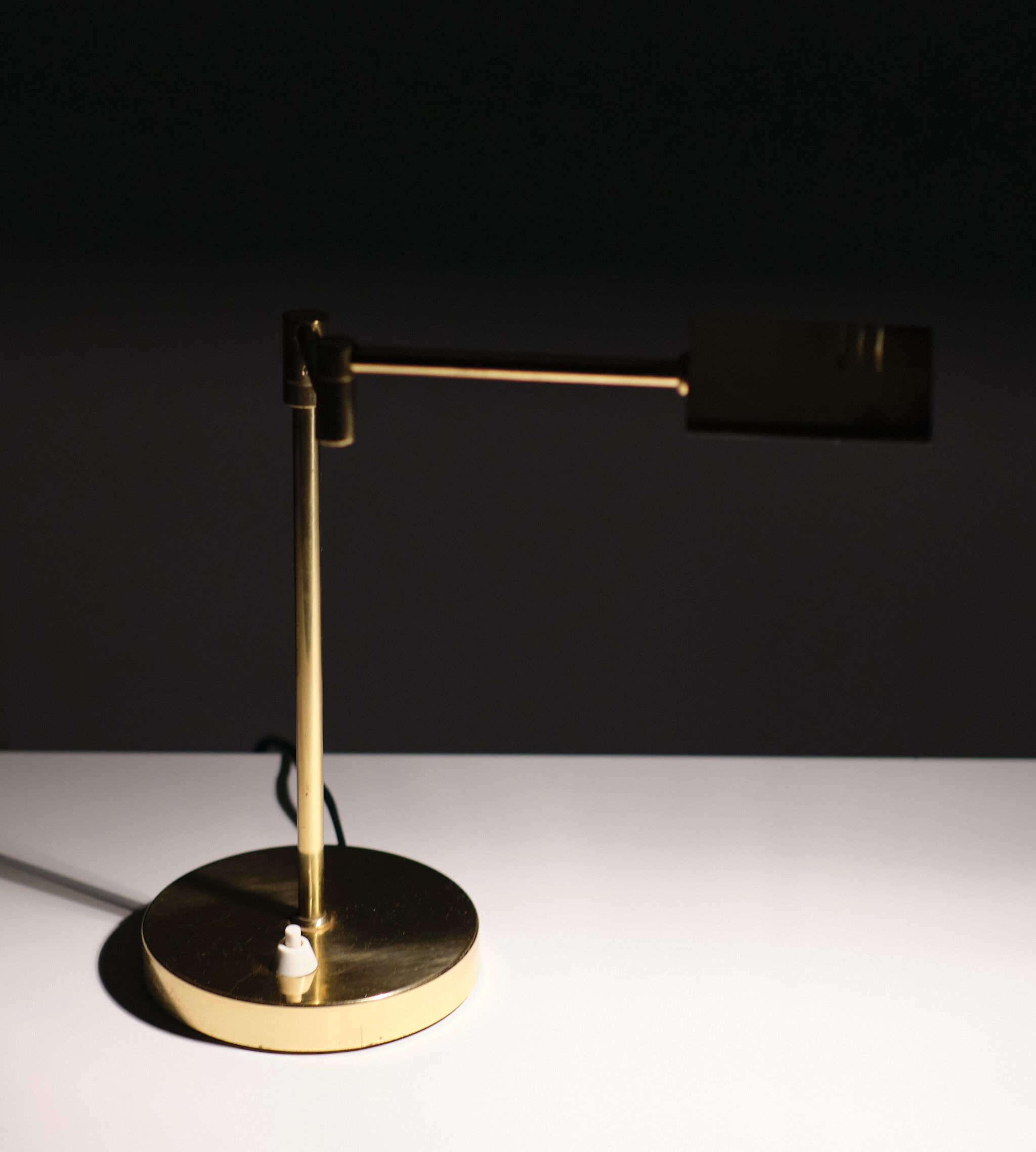 Small Brass Swing Arm Table Lamp 1970s Germany