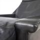 Black leather chaise longue esa 802 by Werner Langenfeld, 1970