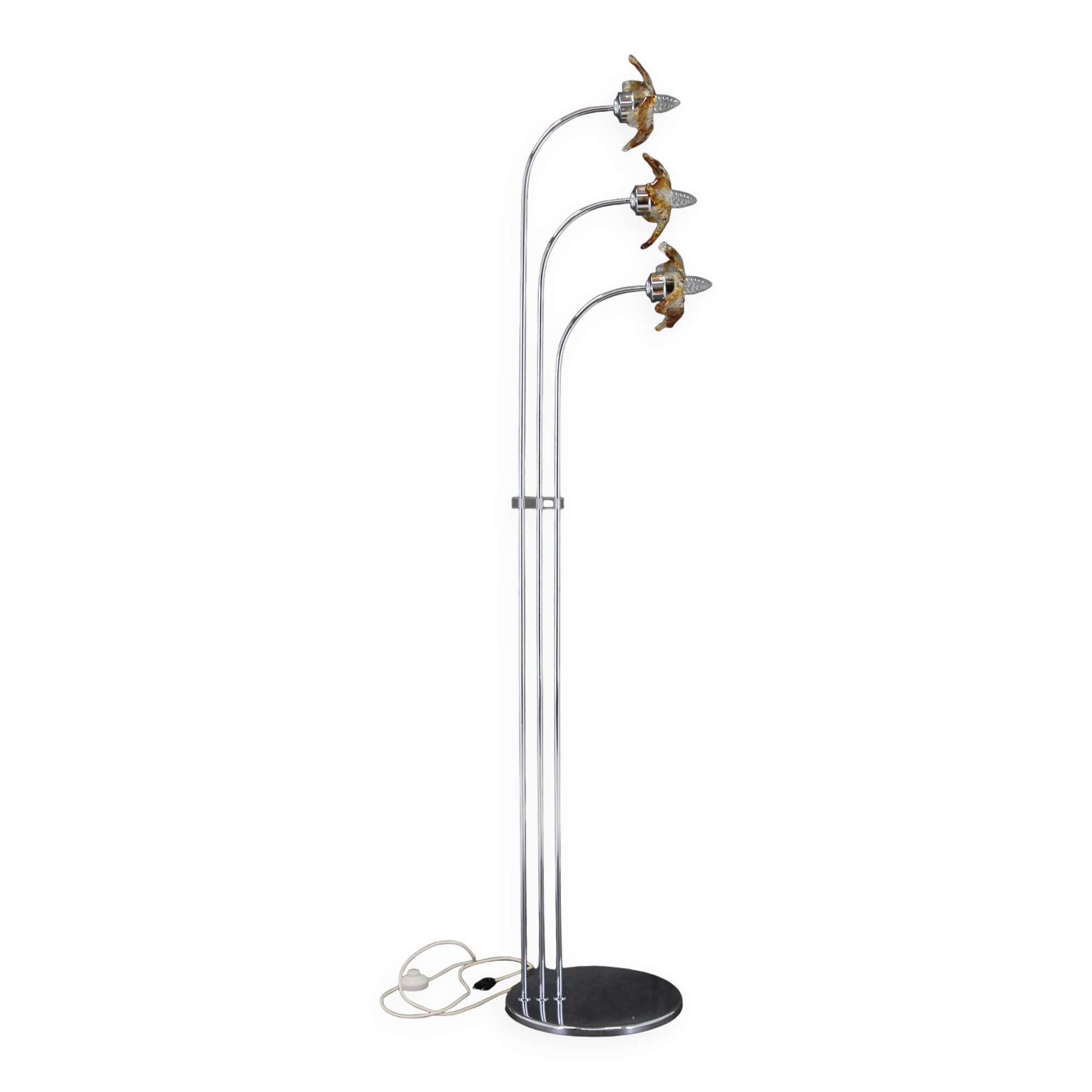 1980s Floor Lamp with Murano Glass ,Italy