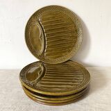 Khaki slip asparagus plates