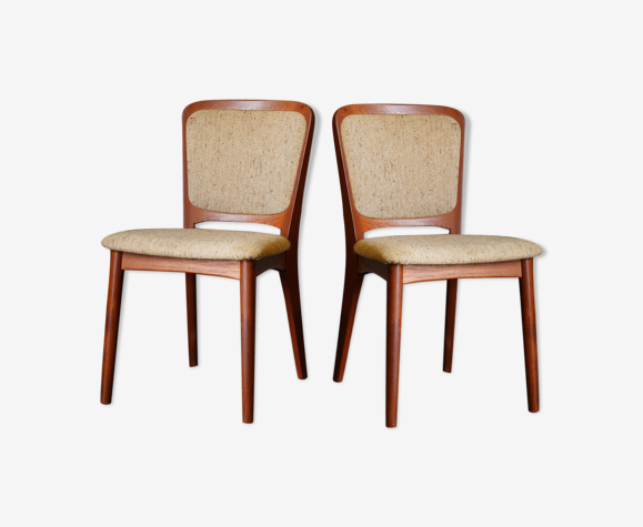 Mid Century Vintage Pair Of Danish, Danish Dining Chairs Vintage