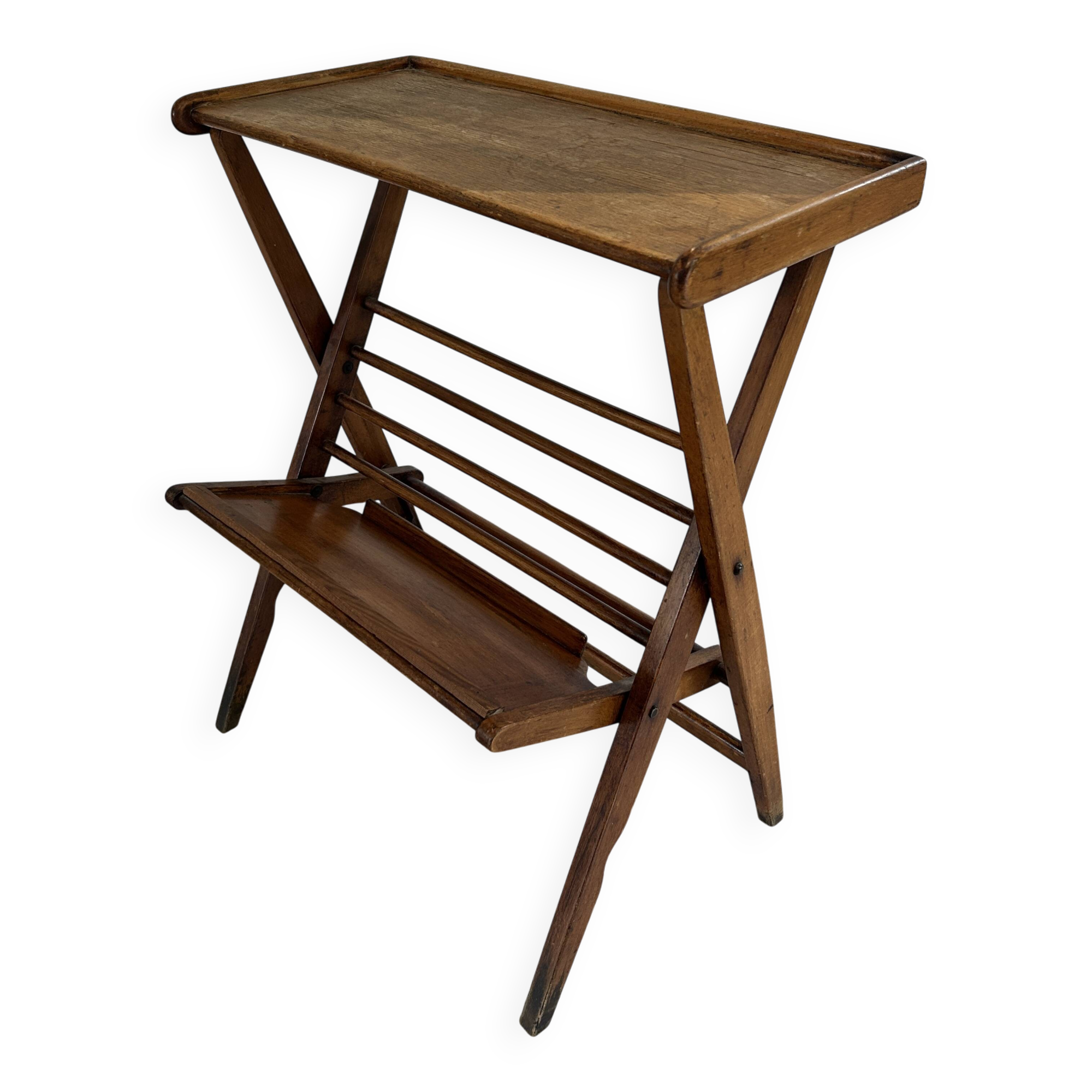 Table d'appoint, porte-revues scandinave vintage