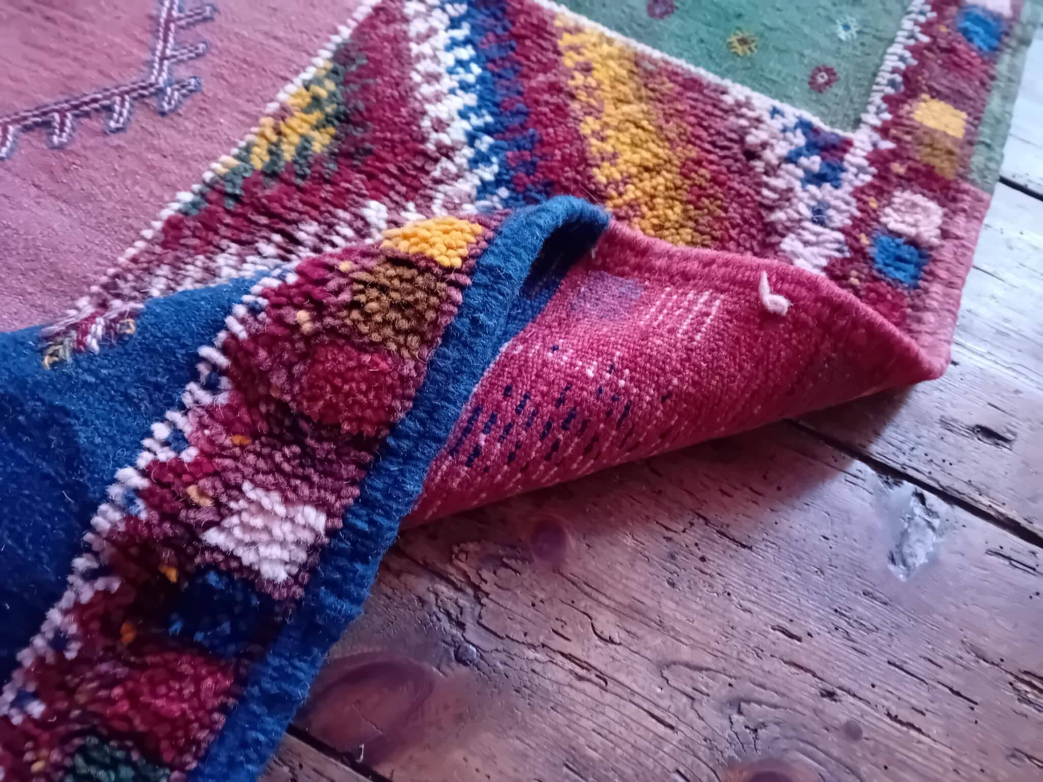 Handmade Berber Taznakht Kilim Rug 213x116cm