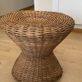 Natural woven stool wicker
