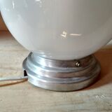 Old ceiling of 40's, white opaline globe, ceiling light