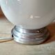 Old ceiling of 40's, white opaline globe, ceiling light