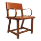 Leather armchair by Jacques Adnet