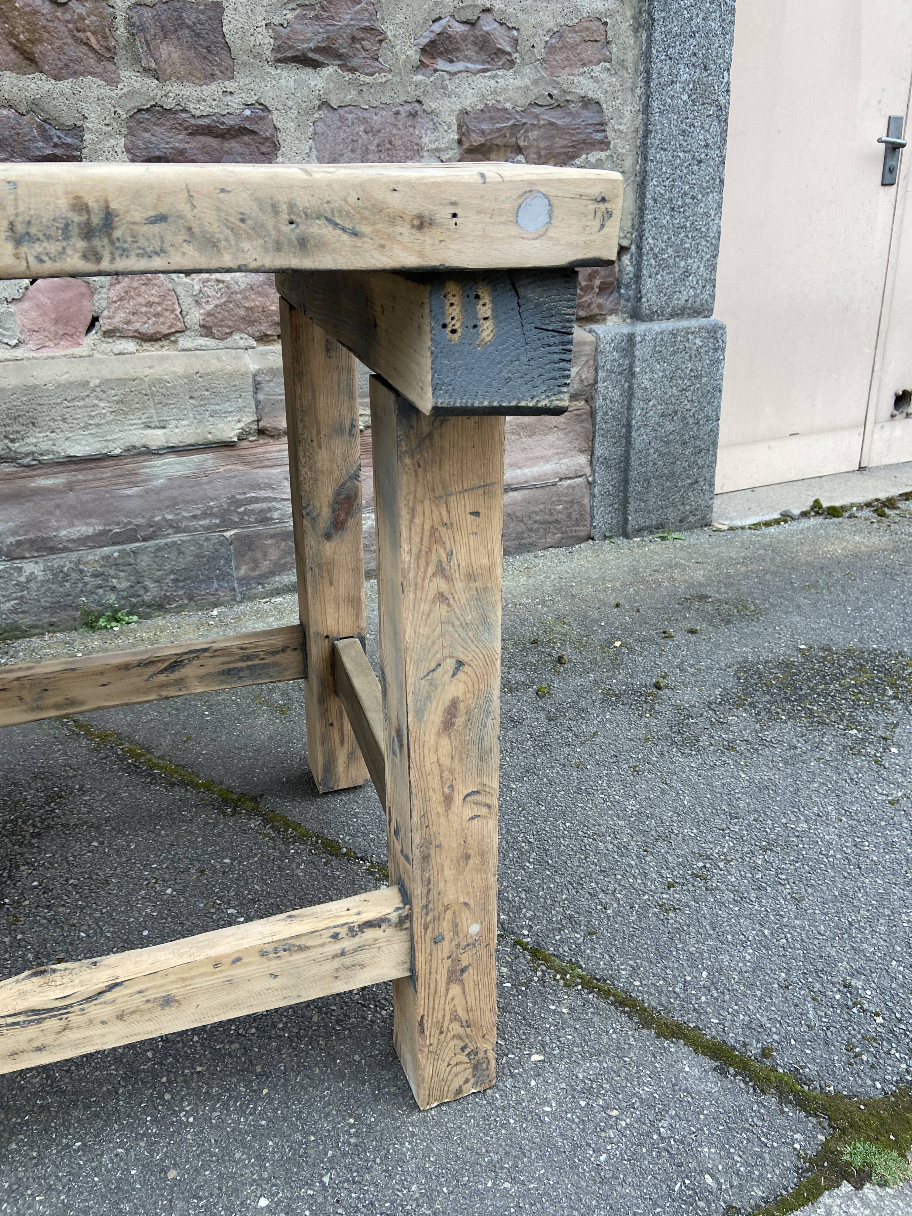 Huge vintage workshop workbench table 245cm
