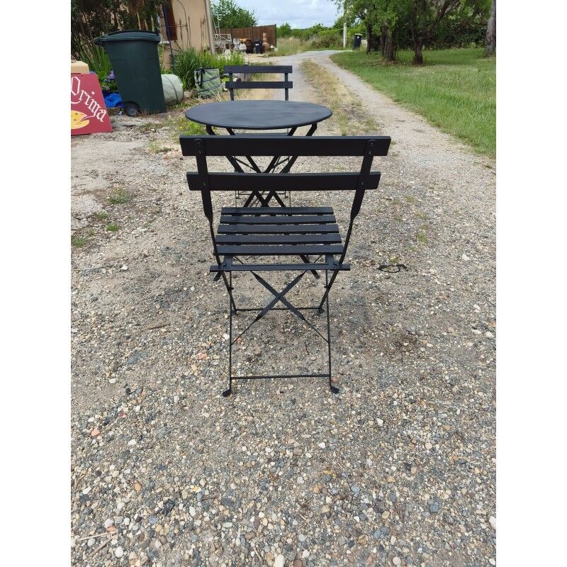 Salon de jardin fer repliable