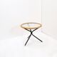 Mid-century bamboo, metal, and glass side table - Netherlands 1960s