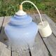 Vintage blue tulip opaline pendant light