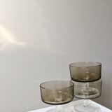 8 glasses of champagne 70 ́s in smoked glass