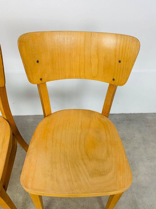 Paire de chaises bistrot Thonet, bois, années 60