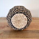 Vintage Handwoven Vase, Grass Home Decor, Straw Interior Design, Handmade