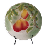 Petite assiette ceramique saint clement décor fruits poires