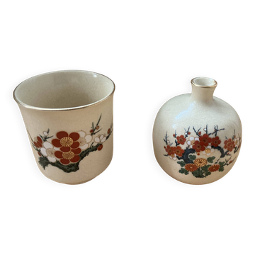Satsuma vase and cup 9cm