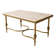 Neoclassical coffee table in gilded brass and veined marble, 1960s-70s.