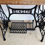 Cast iron and wood console