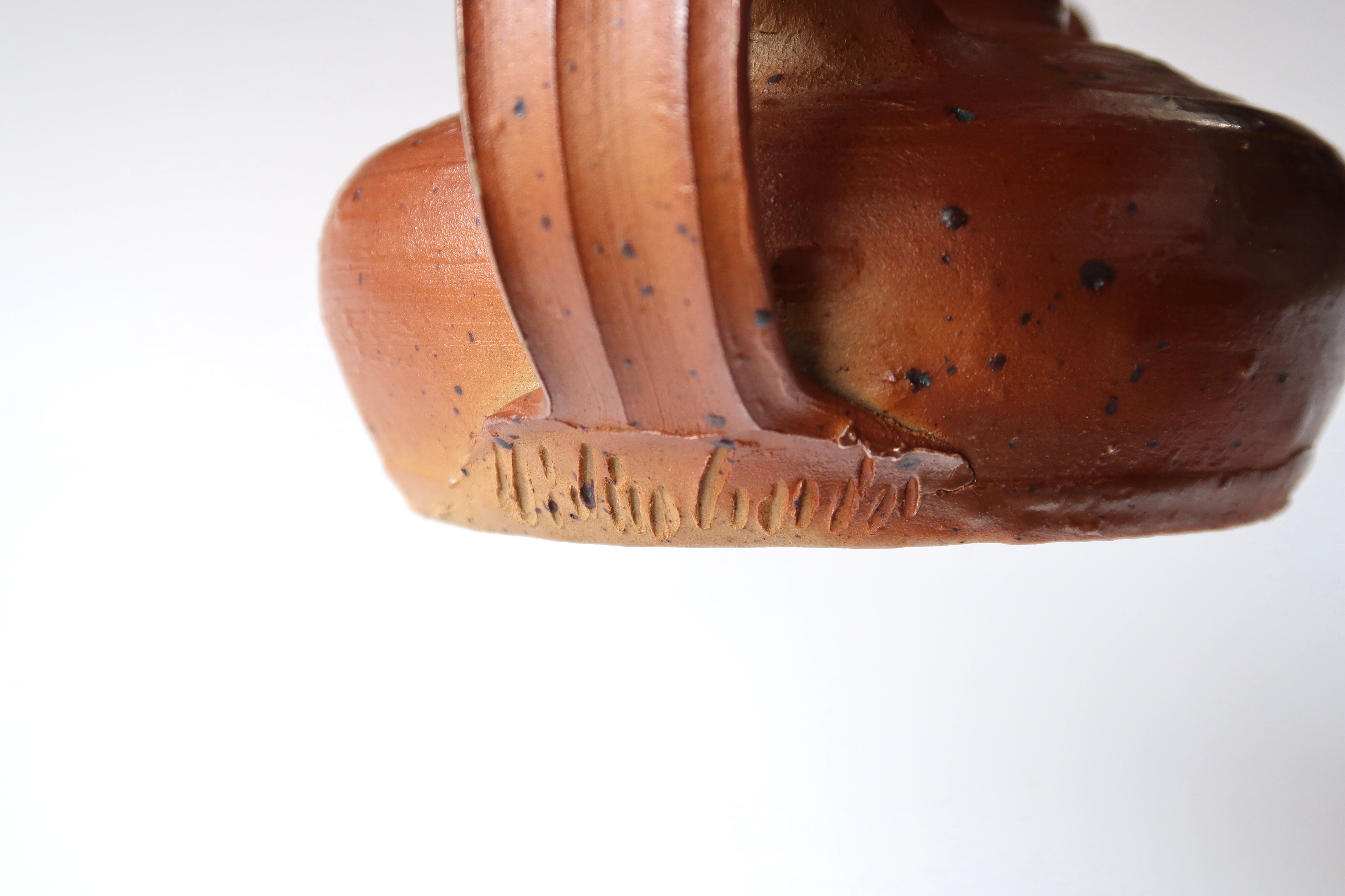 Sandstone teapot by Didier Cossin, 60s