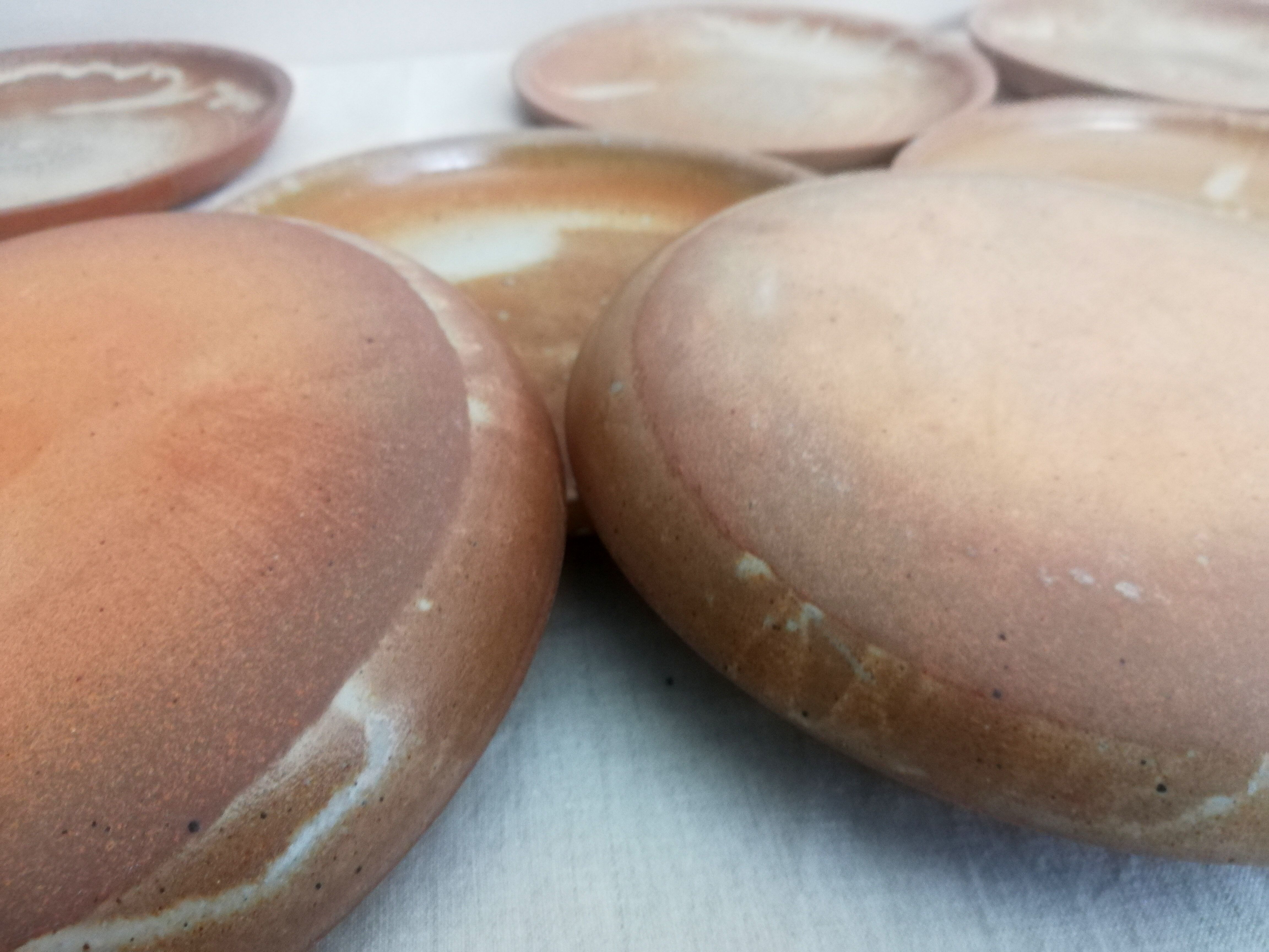 Series 18 dessert plates artisanal sandstone 60s
