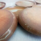 Series 18 dessert plates artisanal sandstone 60s