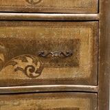 Italian Vintage Wooden Florentine Chest Of Drawers 1970s