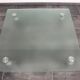 Wheeled glass coffee table