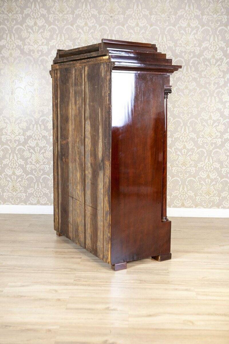 Antique Biedermeier Secretary with Mahogany, 1840