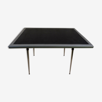 *Table with concrete top and industrial style stainless steel contour