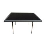 *Table with concrete top and industrial style stainless steel contour