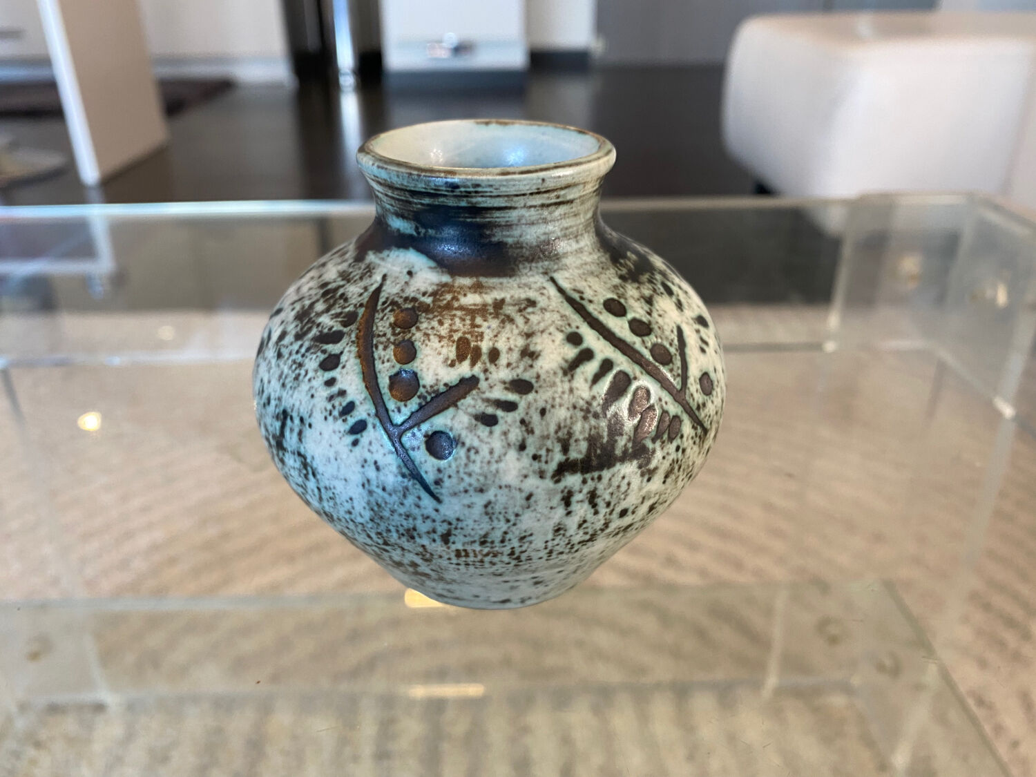 Vintage boule vase signed Jacques Blin