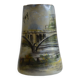 miniature vase with painted decoration from the city of Huy in Belgium
