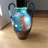 glazed ceramic vase 1920 signed François Sicard Vallauris