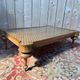 English Victorian coffee table - Brass turned legs - Patterned top