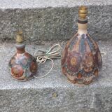 Set of 2 stoneware lamps by Jean Claude Courjault La Cerisaie.