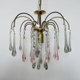 Crystal chandelier "water drop" in Murano glass, Italy