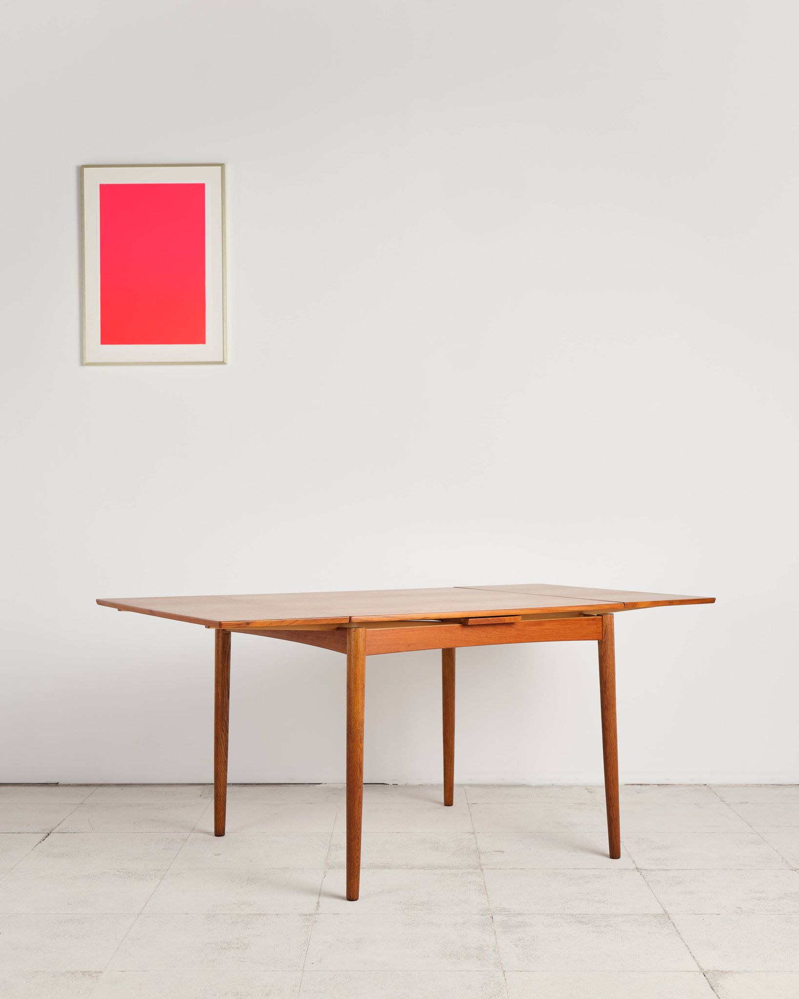 Extendable teak table by Poul Hundevad, Denmark
