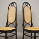 Chairs in bent beech and vienna straw, 1980