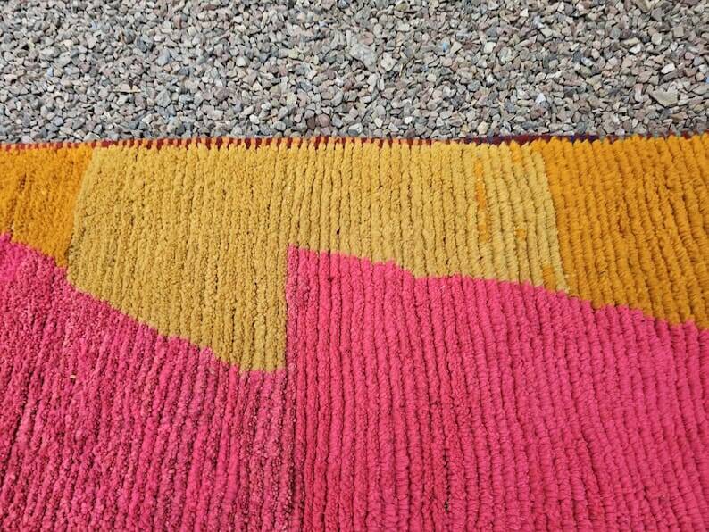 Tapis en laine pure fait main traditionnelle taille 100 x 200 cm